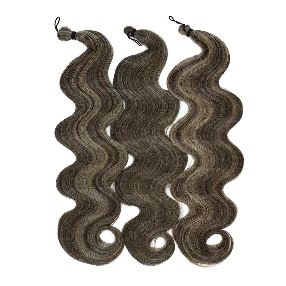 26 inch Body Wave Crochet Hair 3PCS Synthetic Braids Hair Ombre Blonde Balayage Natural Braiding Hair Extensions 300g/lot