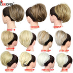 Synthetic Short 10 Inch Straight Claw Clip Ponytail Extensions Blonde Black False Layered Pony Tails Hair Pieces For Women
