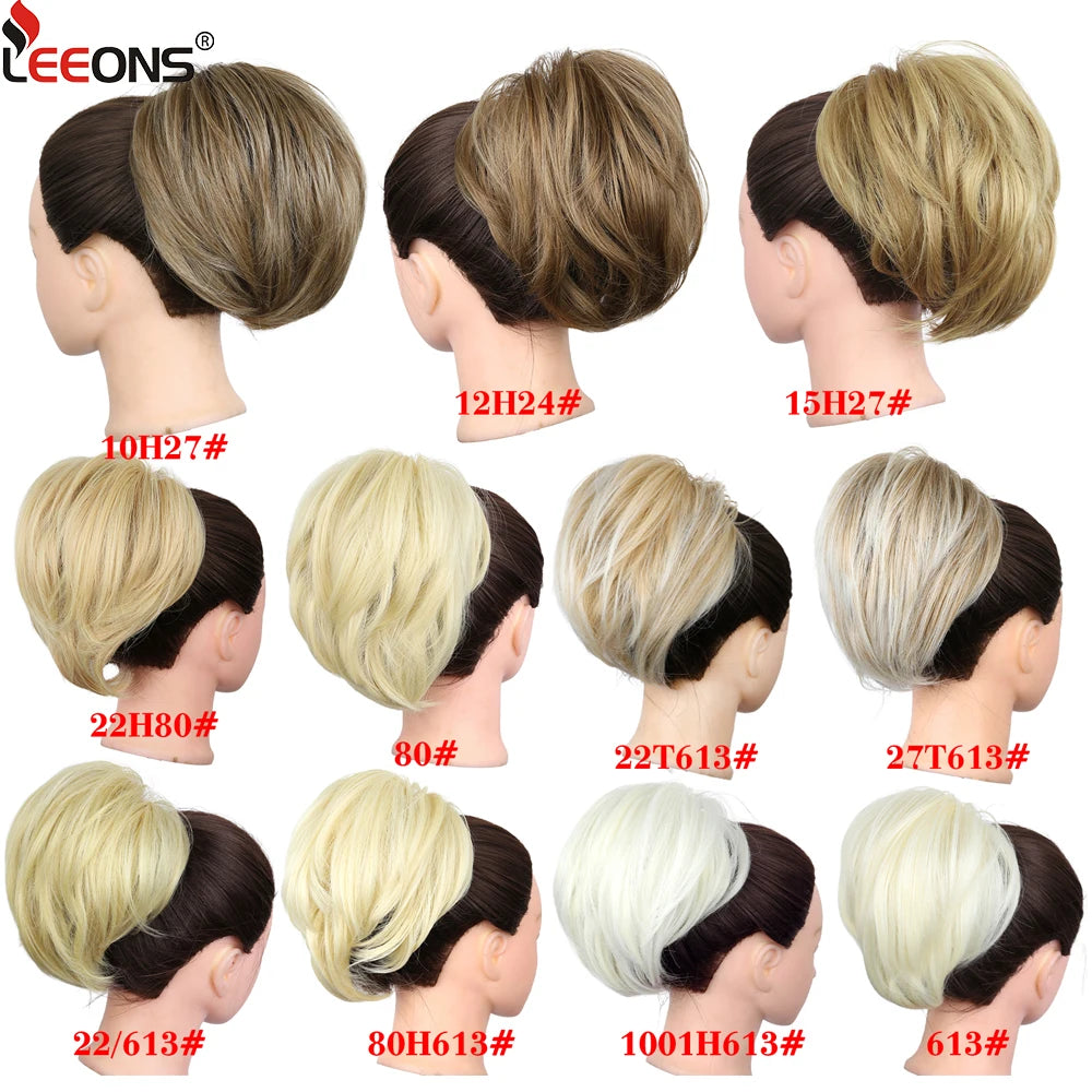 Synthetic Short 10 Inch Straight Claw Clip Ponytail Extensions Blonde Black False Layered Pony Tails Hair Pieces For Women