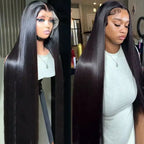 Straight Human Hair 13x6 13X4 Transparent HD Lace Front Wig 7x6 HD Lace Pre Plucked Wig 200 Density 40 42 Inches Natural Color Brazilian Hair Wig For Women Beginner Friendly