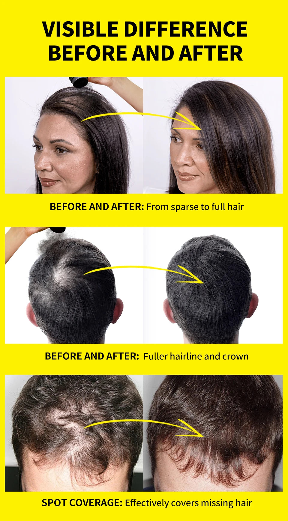 100g Hair Fibers Powder Keratin Hair Building Fiber Instant Hair Loss Conceal Fiber Refill Bag Extension Care Styling Powder