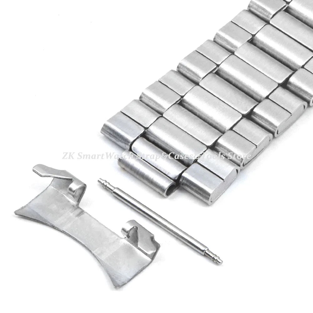 20mm 22mm Watch Straps Steel Metal Watch Bands Curved Arc End Bracelet Waterproof Diving Replacement Wristband Belt Accessories