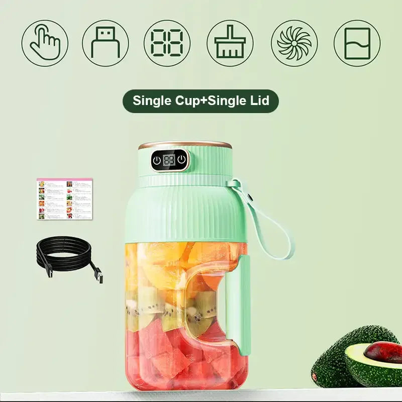 New Portable Juicer Cup Multifunctional Digital Display USB Fruit Mixers Juicers Electric Juicer Blender Fruit Juicer Cup Travel
