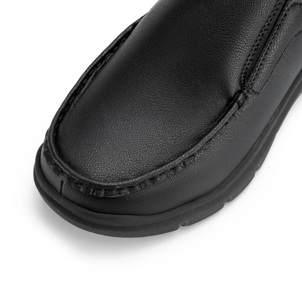 Fitville Men'S Leather Shoes Wide Width 2E Slip-On Casual Shoes Lightweight For Swollen Feet With Arch Support Pain Relief