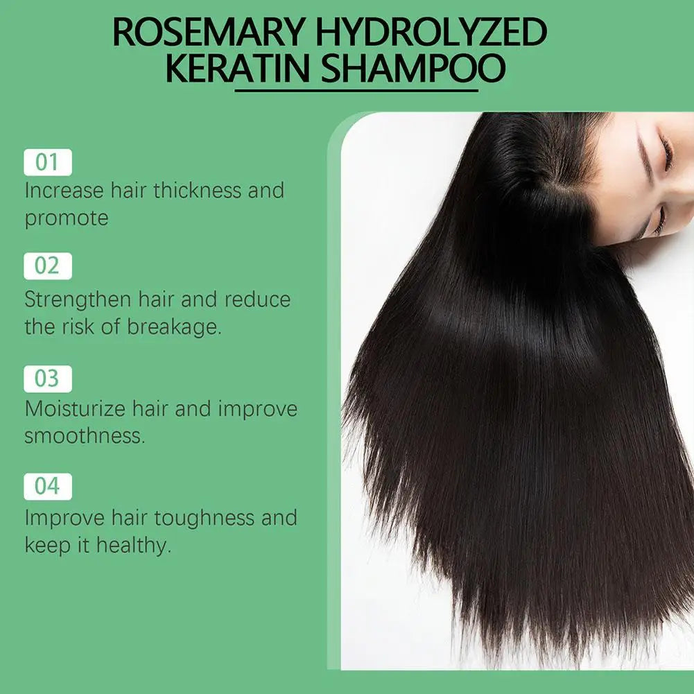 Natural Rosemary Hair Shampoo 100ML Reduce Hair Loss Clean Dandruff Nourish Moisturize Scalp Hair Care Product