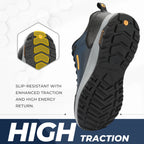 FitVille Extra Wide Hiking Shoes Waterproof Outdoor Non-slip Trail Climbing Shoes for Men Work Casual Sneakers Breathable