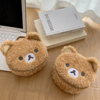 1PCS Cute Plushes Makeup Case Anime Relaxed Bear Cosmetic Bag Women Jewelry Storage Pouch Girl Organizer Handbags Gifts