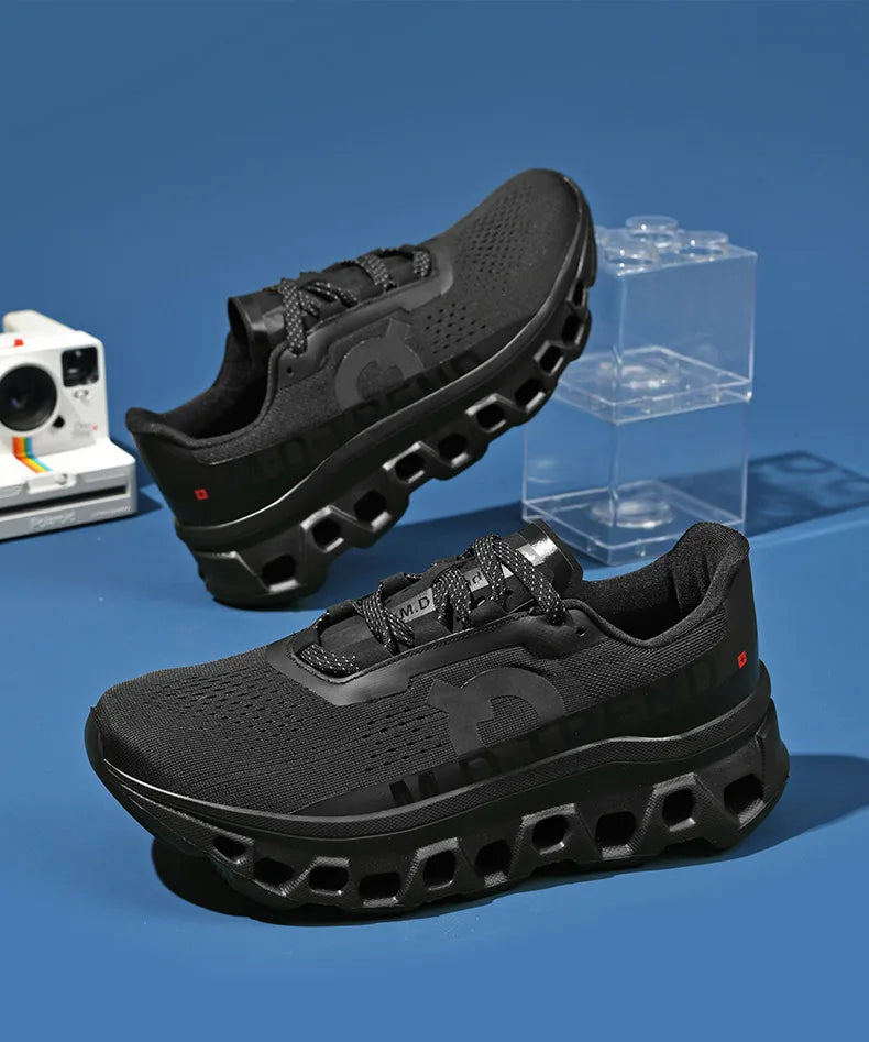 2025Male Cushioning Sneakers NonSlip Casual Sports Shoes Lightweight Men's Walking Running Shoes Hhollow Design Large Size 39-45