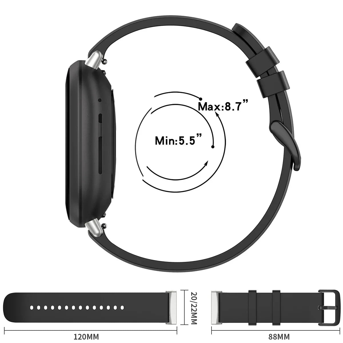 Silicone Strap For Fitbit Versa 4 3 2 1 Versa Lite Band SmartWatch Bracelet For Fitbit Sense/Sense 2 Correa Watchband Pin Buckle