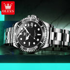 OLEVS Top Original Quartz Watch for Men Diving Series Stainles Steel Waterproof Man Watch Fashion Luxury Brand Men's Wristwatch