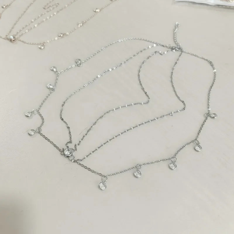 New Fashion Boho Crystal Head Chain Wedding Hair Accessories Elegant Headpiece Bling Bridal Forehead Chain Indian Hair Jewelry