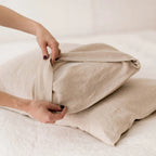 Linen Pillow Cases 100% French Natural Flax Soft Linen Envelope Pillowcases for Throw Pillows Soft and Durable All Season