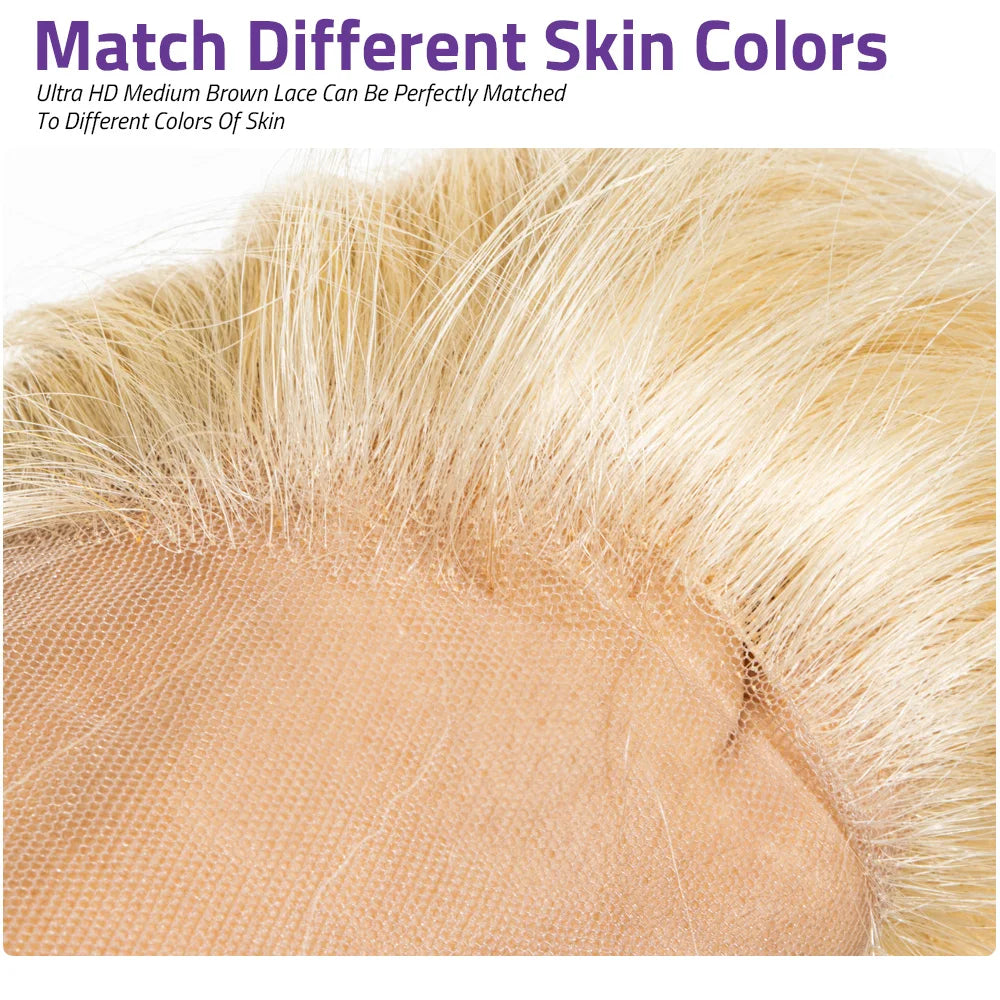 38 40 Inch 613 Honey Blonde Colored Body Wave 13x6 HD Lace Frontal Human Hair Wig 13x4 HD Lace Front Wigs For Women 200% Density