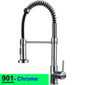 Modern Spring Pull Down Kitchen Faucet, Hot Cold Water Stainless Steel Kitchen Sink Mixer Tap, Single Handle Kitchen Sink Faucet