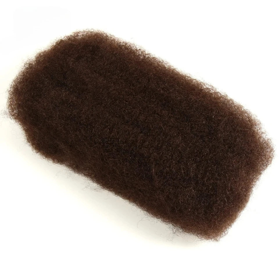 Brazilian QVR Afro Kinky Bulk Human Hair For Braiding Dreadlock Hair 50g/pc Virgin Natural Brown Remy Human Hair Debut Extension