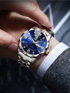 BINBOND 2pcs/Set Couple Watches Fashion Diamond Valentine Day Gift Stainless Steel Watch Men Women 30M Waterproof Quartz Watch