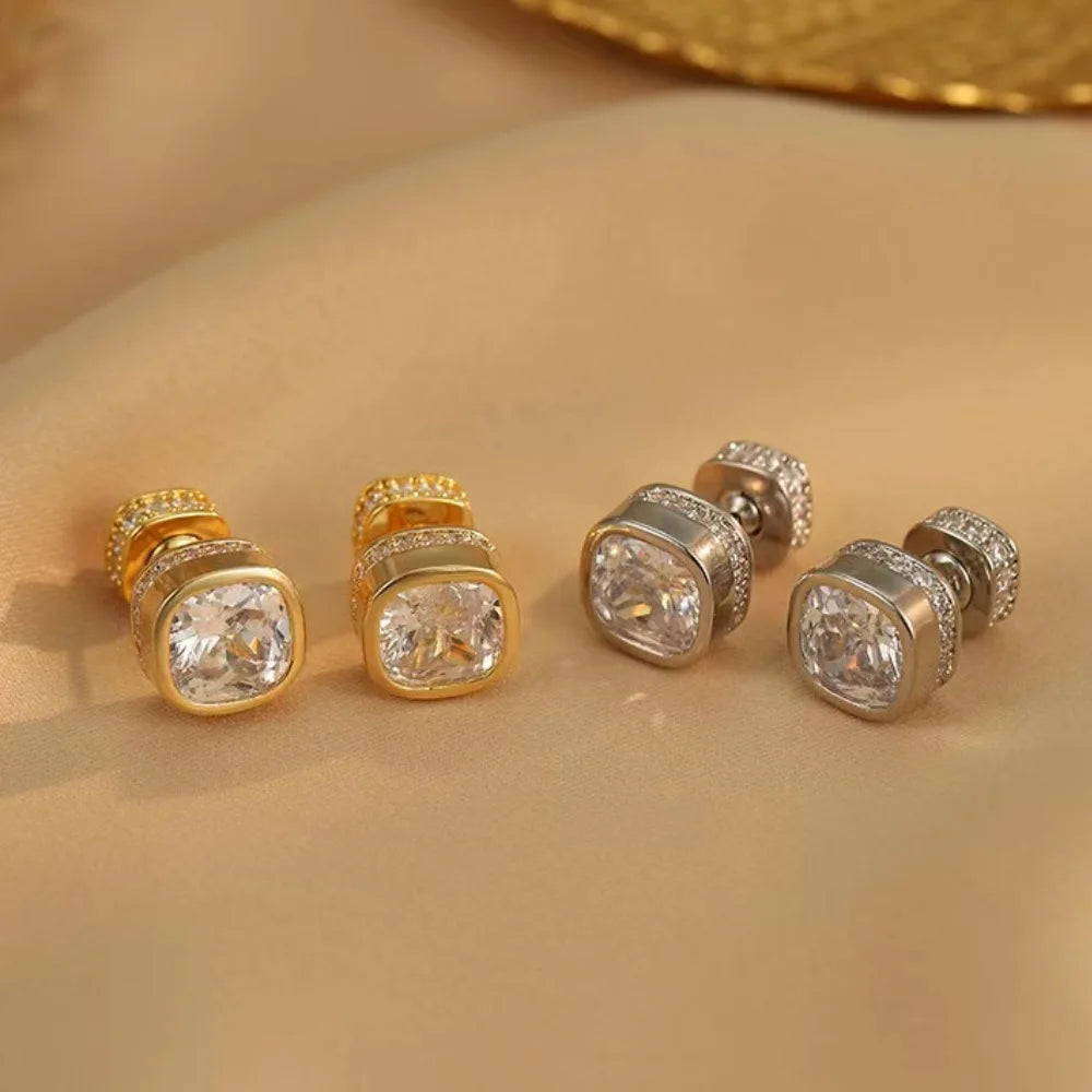 Fashionable Zircon Earrings, Small and Cute Women's Jewelry, Anti Allergic Material, Suitable for Women's Daily Wear Earrings.