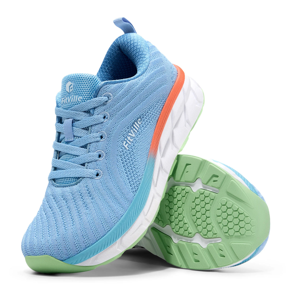 FitVille Women's Sports Shoes Wide Toe Running Jogging Shoes for Women Breathable Casual Gym Trainer Ladies Sneakers Comfort