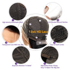 Body Wave 13x6 HD Transparent Lace Front Human Hair Wig 40 Inch Pre Plucked 220 Density 5x5 Glueless Lace Frontal Wigs for Women