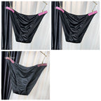 Plus-size Sexy Light Luxury Soft Smooth Underwear That Covers Hips Mid-waisted Triangle Pants Women's Cotton Crotch Breathable