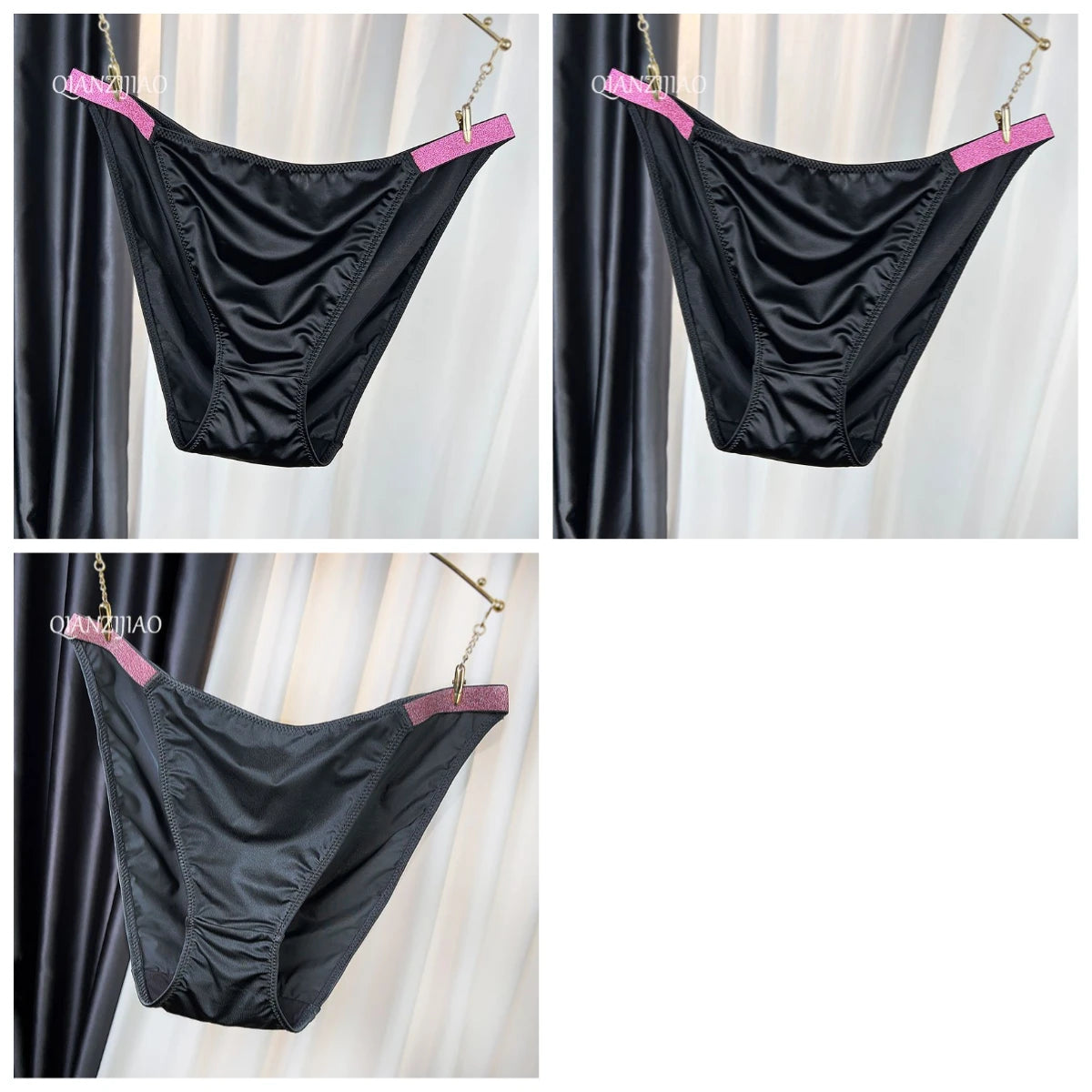 Plus-size Sexy Light Luxury Soft Smooth Underwear That Covers Hips Mid-waisted Triangle Pants Women's Cotton Crotch Breathable