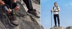 FitVille Extra Wide Hiking Shoes Waterproof Outdoor Non-slip Trail Climbing Shoes for Men Work Casual Sneakers Breathable