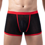 Men's Underwear Mesh Breathable Boxers Shorts Low Waist Soft and Comfortable Casual Panties
