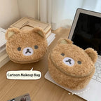 Large CapacityP Lushes Makeup Case Anime Relaxed Bear Cosmetic Cases Women Jewelry Storage Pouch Girl Organizer Handbags Gift