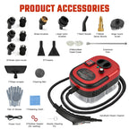 2500W Portable Handheld Steam Cleaner High-Temperature 1200ML Adjustable 105°C 6 Levels 20 Accessories With Brush Heads