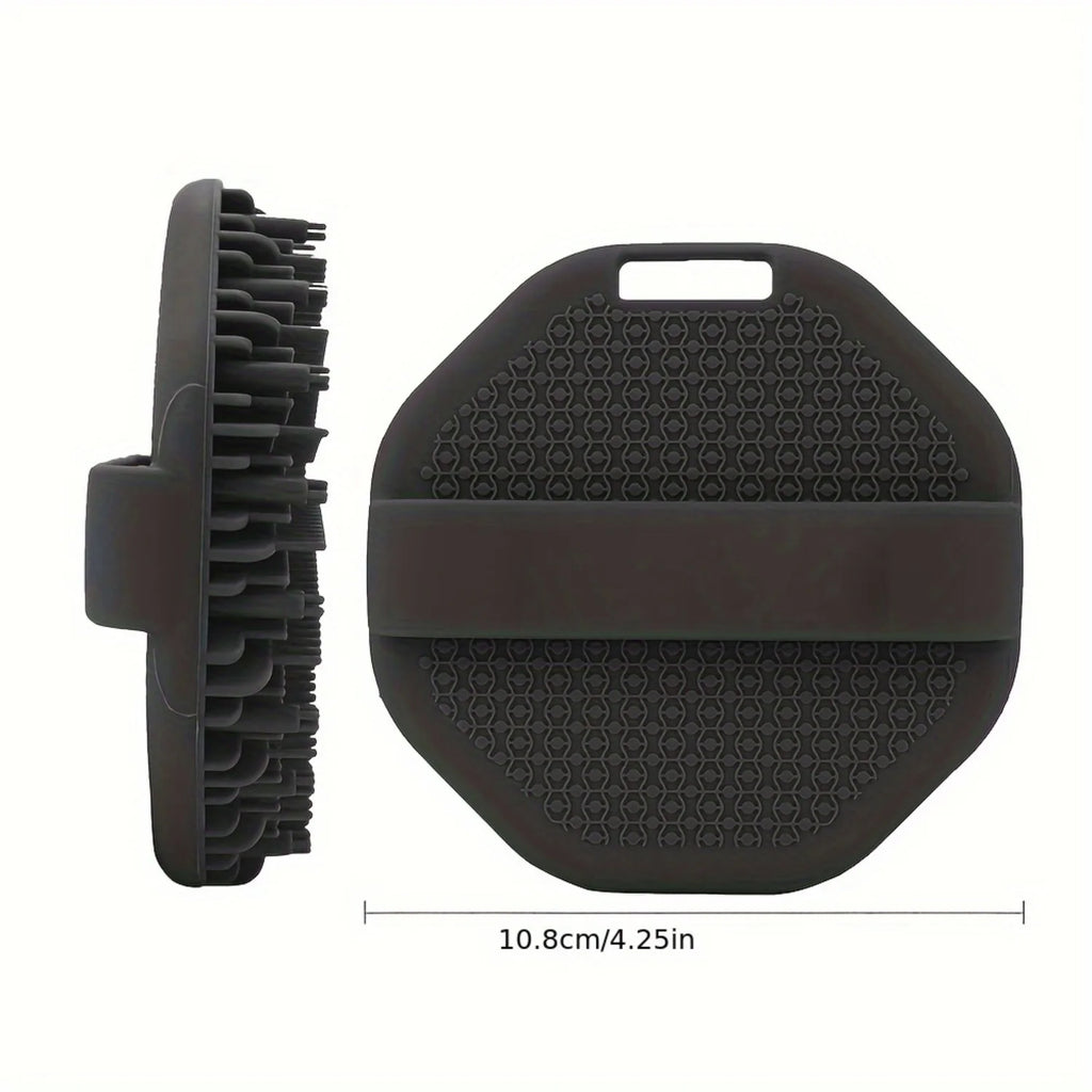 1pc Soft Silicone Exfoliating Brush Cleanser Manual Body Cleansing Scrubber Shower Gentle Massage Bath Brush Bathroom Accessorie