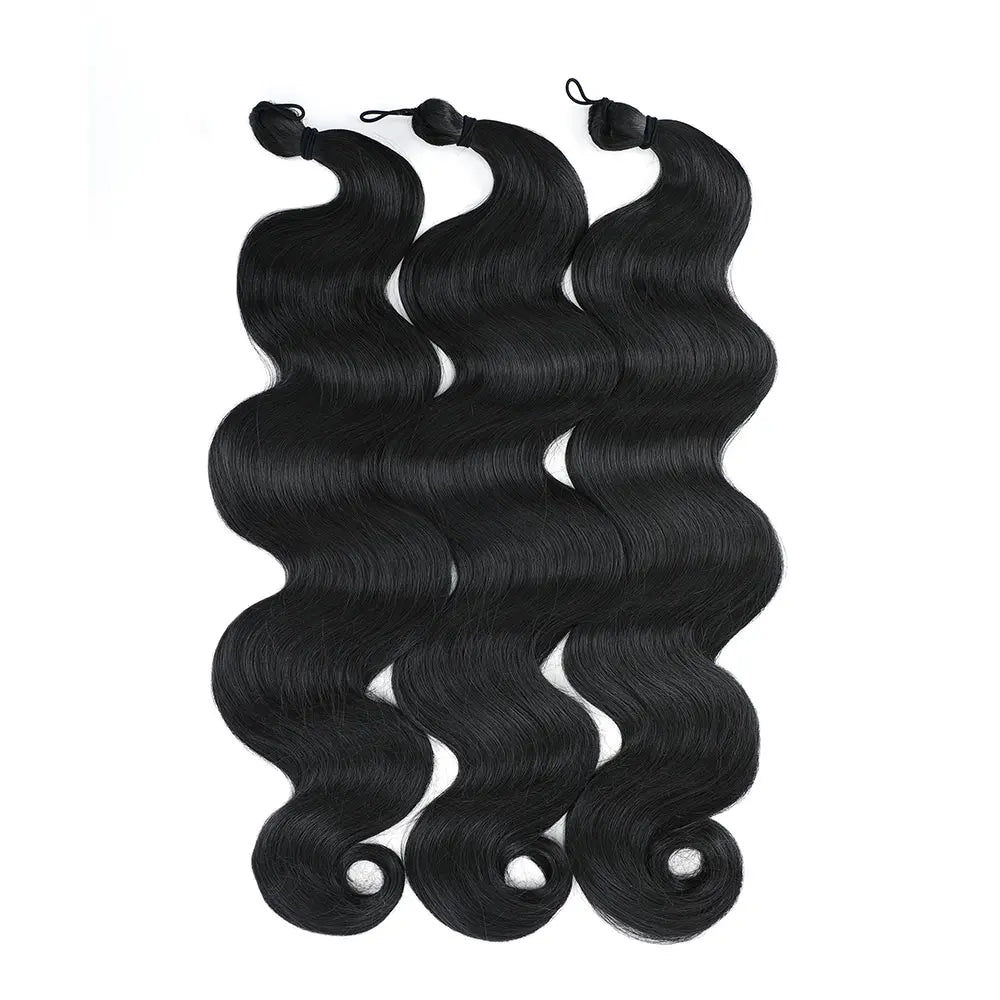 26 inch Body Wave Crochet Hair 3PCS Synthetic Braids Hair Ombre Blonde Balayage Natural Braiding Hair Extensions 300g/lot