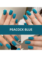2025 Japanese Spring-Summer Peacock Blue Gel - Skin-Brightening, Home & Salon Use Nail Polish