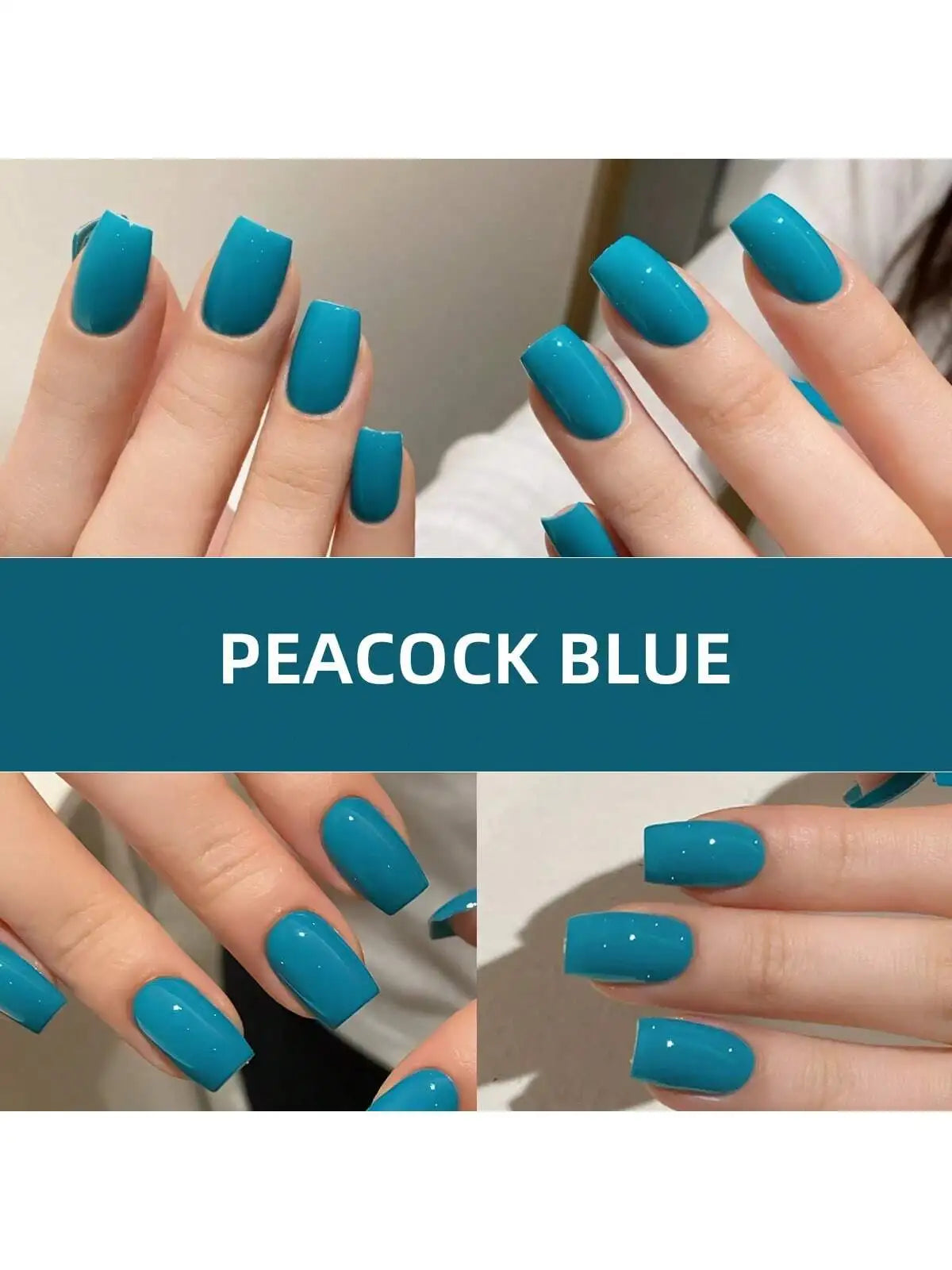 2025 Japanese Spring-Summer Peacock Blue Gel - Skin-Brightening, Home & Salon Use Nail Polish