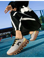 2025Male Cushioning Sneakers NonSlip Casual Sports Shoes Lightweight Men's Walking Running Shoes Hhollow Design Large Size 39-45