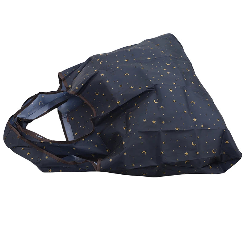 Fashion Big Thick Oxford Large Tote Eco-Friendly Reusable Portable Shoulder Women's Handbags Folding Pouch Shopping Bag Foldable