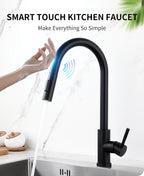 Smart Touch Kitchen Faucets Crane For Sensor Kitchen Water Tap Sink Mixer Rotate Touch Faucet Sensor Water Mixer KH-1015