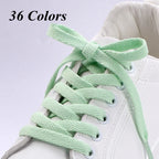 1pair Classic Basics AF1 Flat Shoelaces Sneakers Shoelace Canvas Shoes Basketball Shoe Laces Black White Color Shoes Accessories