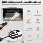 Electric Steam Cleaner 2500W High Pressure Portable Cleaning Machine with Glass Brushes, Car Seats Steam Home Use Kitchen Floors