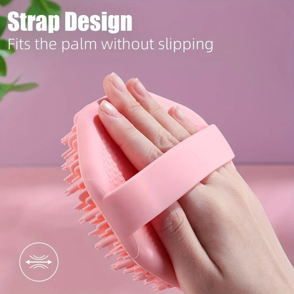 1pc Soft Silicone Exfoliating Brush Cleanser Manual Body Cleansing Scrubber Shower Gentle Massage Bath Brush Bathroom Accessorie
