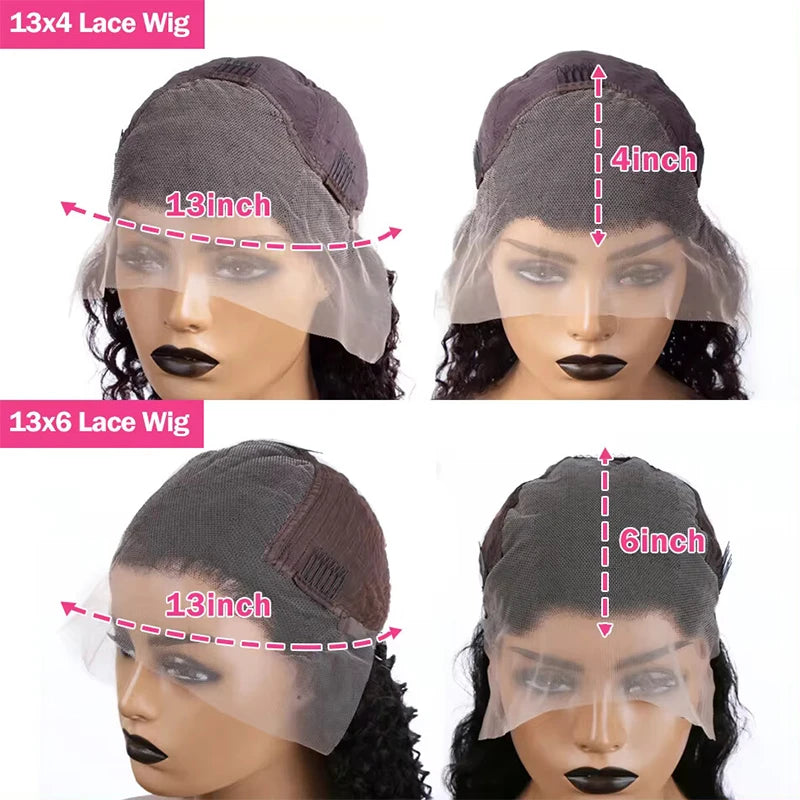 Body Wave Human Hair Lace Frontal Wigs 30inch Brazilian 13x6 Lace Frontal Wig Loose Wave 13x4 Transparent Lace Front Wig 200%