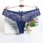 3Pcs/set Mesh Lace Transparent Thongs Women Panties Underwear Women Seamless G-String Female Underpants Intimates Lingerie