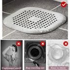 2 Pack Hair Catcher Brush+Strainer Anti-Clog Drain Stopper Shower Plug Anti-Odor Sink Parts Reusable Easy Install
