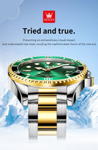 OLEVS 5885 Business Men Watch Diving Quartz Watch Luxury Stainless Steel Waterproof Luminous Automatic Date Men Original Watch