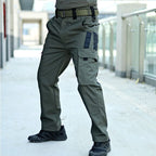 Summer Quick Dry Pants Men Tactical Cargo Trousers Outdoor Work Waterproof Cargo Trousers Multi-pocket Wear-Resistant Train Pant