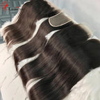 13x4 Lace Frontal Brazilian Straight Human Hair 5x5 Lace Closures Only Pre Plucked Natural Color Remy Hair 8-22 Inch
