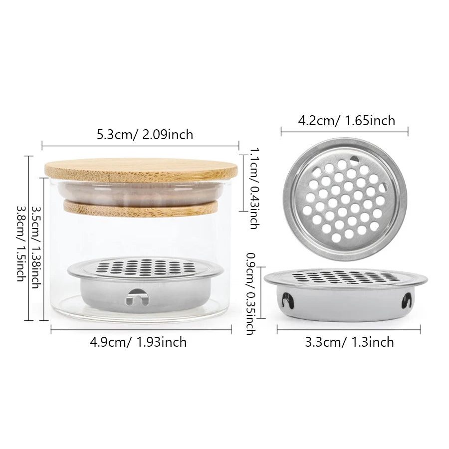 Nail Art Brushes Washing Cup Nail Brush Cleaner Dappen Dish with Lid 3.8*5cm Nail Glitter Acrylic Liquid Powder Removal Cup