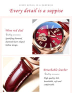 POEDAGAR Luxury Casual Watches For Women Waterproof Calendar Leather Ladies Watch High Quality Fashion Woman's Quartz Wristwatch