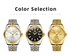 OLEVS 5593 Original Quatz Watch For Men Luxury Top Brand Stainless Steel Waterproof Auto Date HD Luminous Luxury Man Watch