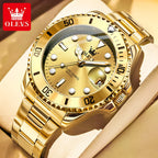 OLEVS 5885 Business Men Watch Diving Quartz Watch Luxury Stainless Steel Waterproof Luminous Automatic Date Men Original Watch