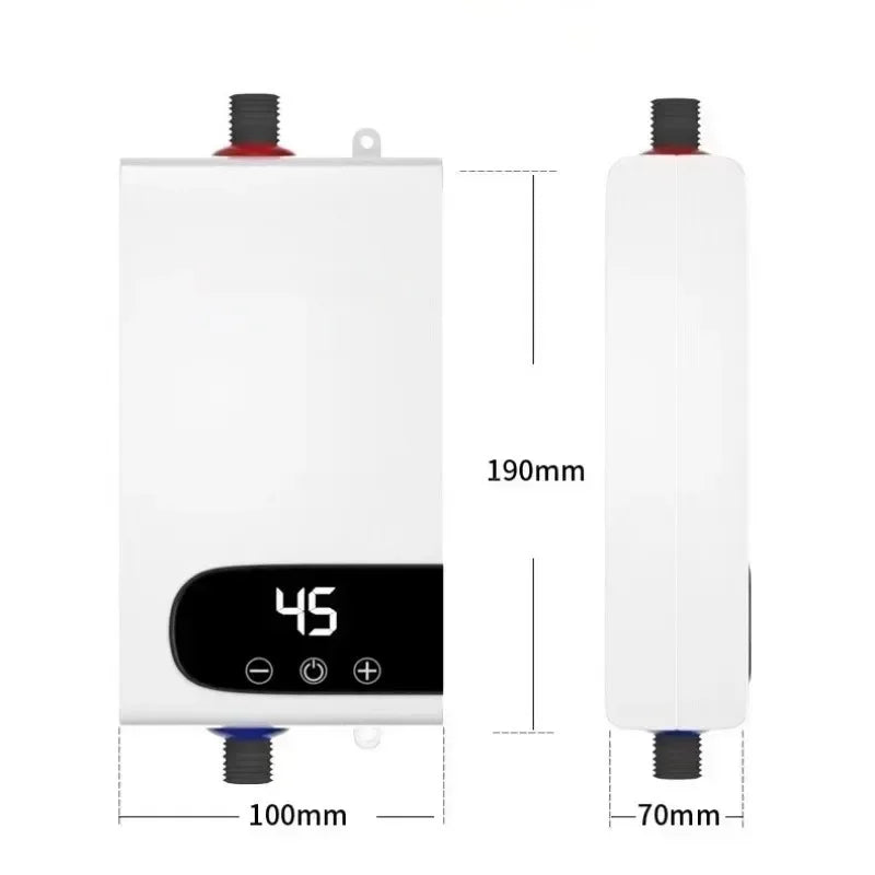 Instant Water Heater 220V5500W Portable Electric Heaters for Bathroom Hot Water Shower and Home Kitchen Heating
